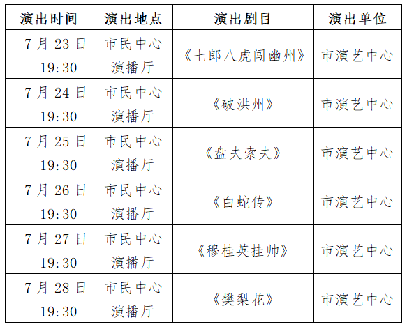 免费看戏啦！就在市民中心