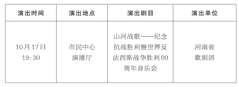 河南省歌剧团2025年“中原文化大舞台”驻马店演出预告