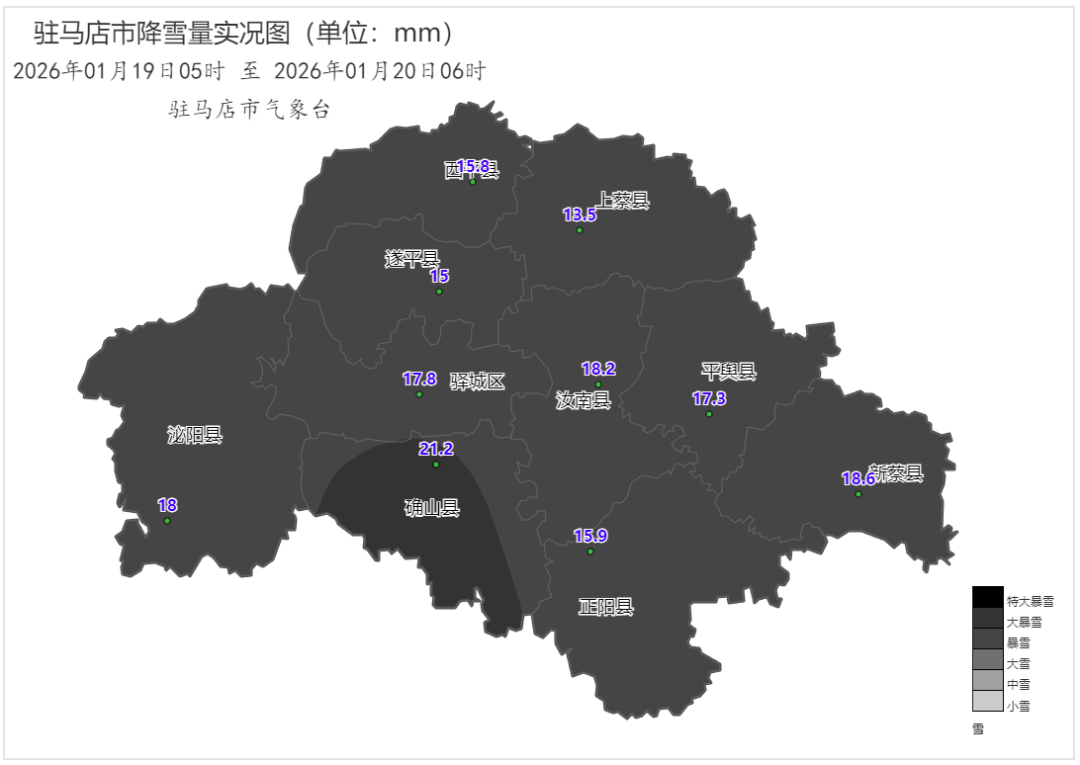 18厘米！这场雪，驻马店这些地方下得大